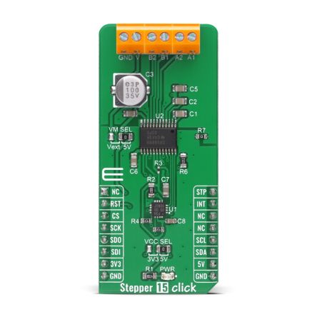 MikroElektronika DRV8889A Leistung, Motor Und Robotics Entwicklungstool, Stepper 15 Click Schrittmotortreiber