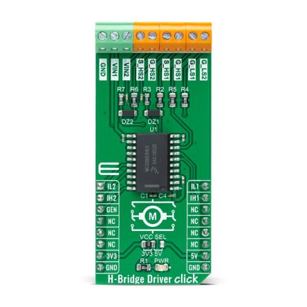 MikroElektronika MC33883 Entwicklungsbausatz Spannungsregler, H-Bridge Driver Click Halbbrücken-Treiber