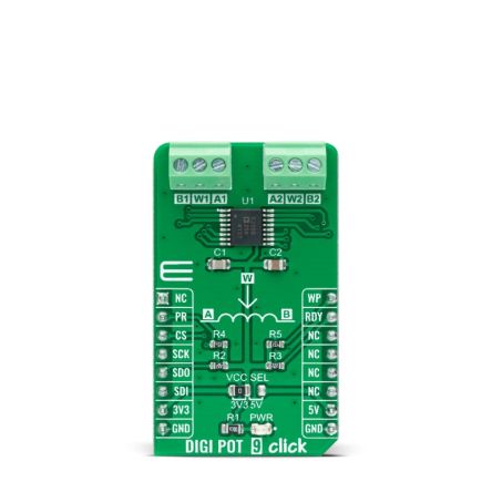 MikroElektronika Digitally Controlled Potentiometer Leistung, Motor Und Robotics Entwicklungstool, DIGI POT 9 Click