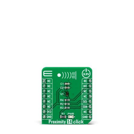 MikroElektronika Placa Complementaria Sensor De Proximidad Proximity 14 Click - MIKROE-4744, Para Usar Con Conector