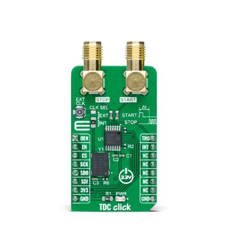 MikroElektronika MIKROE-4770 Evaluation Kit, Takt- Oder Datenumsetzer, MikroBUS-Socket, Zusatzplatine, TDC Click