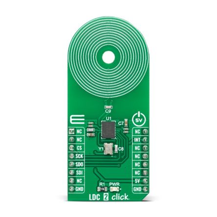 MikroElektronika LDC 2 Click Inductive Sensor Add On Board For LDC1041 MikroBUS Socket