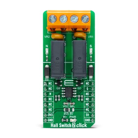 MikroElektronika MHA100KN Hall Switch 2 Click Entwicklungskit, Hall-Effekt-Sensor Für MikroBUS-Socket