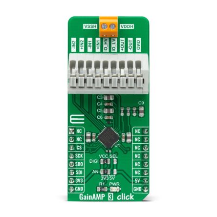 MikroElektronika Carte Complément GainAMP 3 Click Amplificateur à Gain Programmable Pour Prise MikroBUS Pour ADA4254