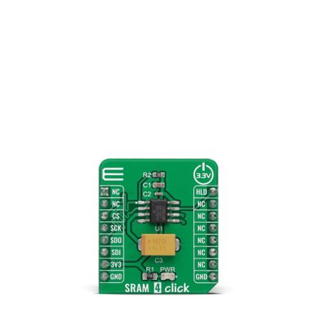 MikroElektronika Entwicklungstool Speicher, CY14B512Q, Zusatzplatine, SRAM 4 Click