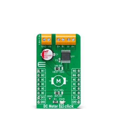 MikroElektronika TC78H651AFNG Leistung, Motor Und Robotics Entwicklungstool, DC Motor 20 Click DC-Motortreiber