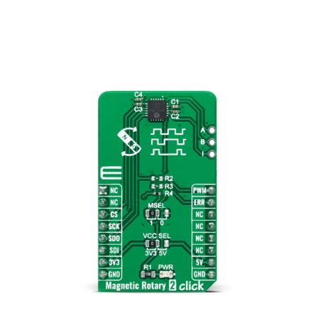 MikroElektronika AEAT-9922 Magnetic Rotary 2 Click Entwicklungskit, 3D-Magnetsensor Für MikroBUS-Socket