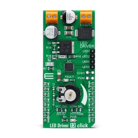 MikroElektronika LED-Treiber Entwicklungstool LED Zusatzplatine Zum Einsatz Mit MikroBUS-Socket, LED Driver 13 Click