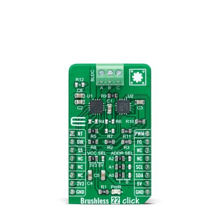 MikroElektronika MTD6508 Leistung, Motor Und Robotics Entwicklungstool, Brushless 22 Click 3-phasiger Motorantrieb