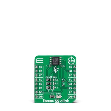 MikroElektronika TMP75C Thermo 22 Click Entwicklungskit, Temperatursensor Für MikroBUS-Socket