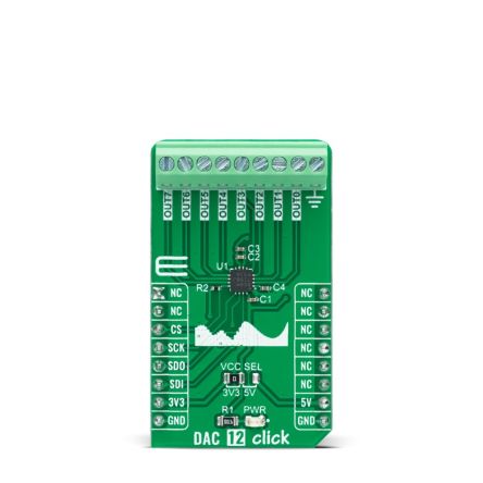 MikroElektronika MIKROE-5097 Entwicklungstool Signalumwandlung, DAC 12 Click