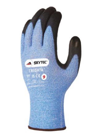 Skytec Schneidfeste Handschuhe, Größe 7, S, Schneidfest, Glasfaser, Nylon Blau