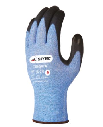 Skytec Schneidfeste Handschuhe, Größe 11, XXL, Schneidfest, Glasfaser, Nylon Blau