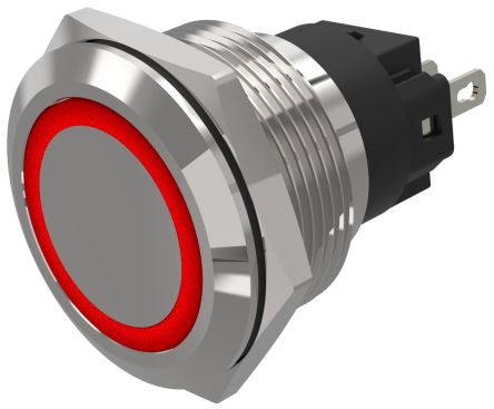 EAO Voyant LED Lumineux Vert ; Rouge, Dia. 22mm, 24V C.c., Taille De La Lampe 25 Mm, IP65, IP67