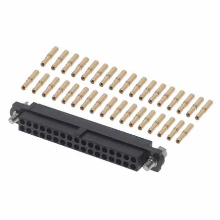 HARWIN M80-461 PCB Steckverbinder-Satz, Verbinder-Kit 34 X Crimp-Buchsenkontakte Lose, Gehäuse Mit