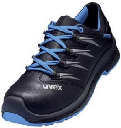 Uvex Unisex Sicherheitsschuhe Schwarz, Blau, Mit Zehen-Schutzkappe, Größe 37 / UK 4, EN20345 S3, ESD-sicher