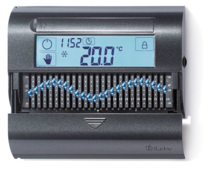 Finder Thermostat, 5A, / 250 V AC, Wechsler 1-polig, Mit Digital Display