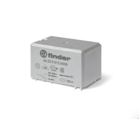 Finder DIN Rail Power Relay Module, 120V Dc Coil, 30A Switching Current, DPST-2NO