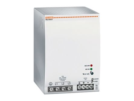 Lovato PSE1 DIN Rail Power Supply, 400 → 500V Ac Ac Input, 24V Dc Dc Output, 10A Output, 240W