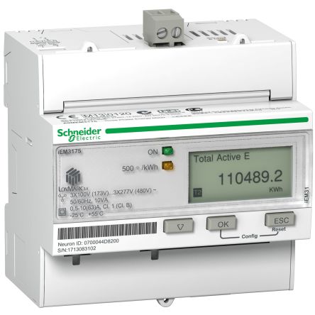 Schneider Electric IEM3175 Energiemessgerät LCD / 1, 3-phasig