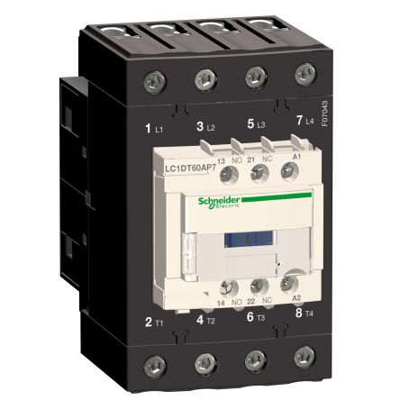 Schneider Electric TeSys D Leistungsschütz / 230 V AC Spule, 4 -polig 4 Schließer / 60 A