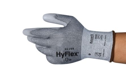 Ansell Schneidfeste Handschuhe, Größe 10, XL, Schneidfest, Polyurethan Grau
