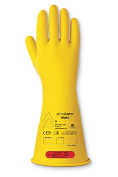 Ansell Elektro-Isolierhandschuhe, Größe 7, S, Elektrische Sicherheit, Latex Gelb