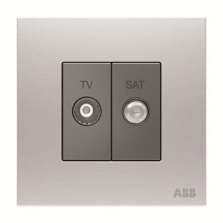 ABB TV-Antennensteckverbinder (SAT, TV) 2 Port Buchse, H. 62mm X B. 102mm