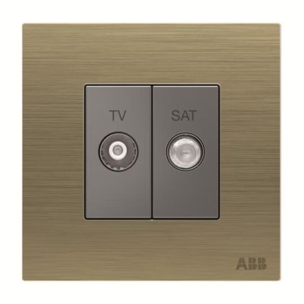 ABB SAT, TV Female 2 Outlet Socket