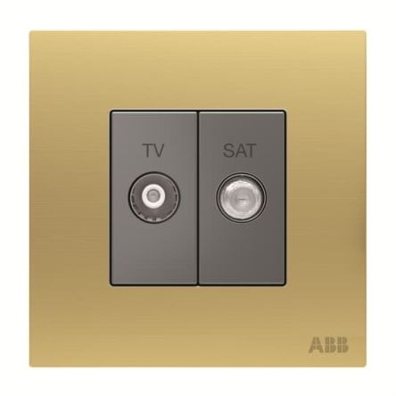 ABB TV-Antennensteckverbinder (SAT, TV) 2 Port Buchse, H. 62mm X B. 102mm