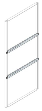 ABB IS2 Series Galvanised Steel Horizontal Rail For Use With IS2 Enclosures For Automation