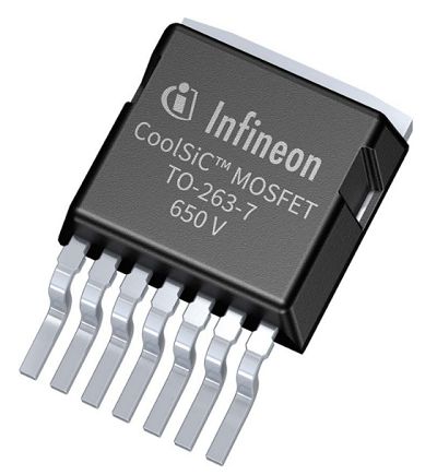 Infineon MOSFET IMBG65R057M1HXTMA1, VDSS 650 V, ID 39 A, TO-263-7 De 7 Pines