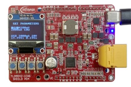 Infineon TLD5542-1 Half-Bridge Controller Evaluierungsplatine, TLD5542-1CHG_SHIELD Akkuladegerät