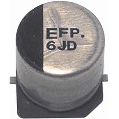Panasonic FP, SMD Aluminium-Elektrolyt Kondensator 100μF ±20% / 6.3V Dc