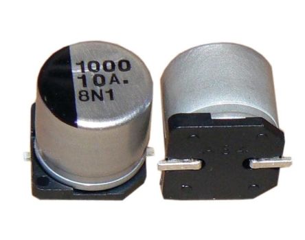 Panasonic Condensador Electrolítico Serie HD, 100μF, ±20%, 25V Dc, Mont. SMD, 8.0 X 10.2mm