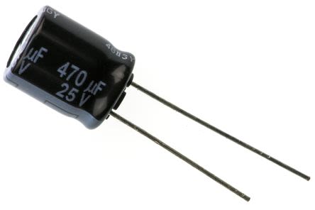 Panasonic FC-A, THT Aluminium-Elektrolyt Kondensator 330μF ±20% / 25V Dc, Ø 8mm, Bis 105°C