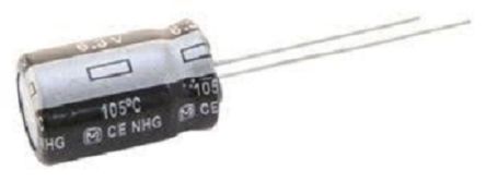 Panasonic FR-A, THT Aluminium-Elektrolyt Kondensator 330μF ±20% / 6.3V Dc, Ø 6.3mm, Bis 105°C