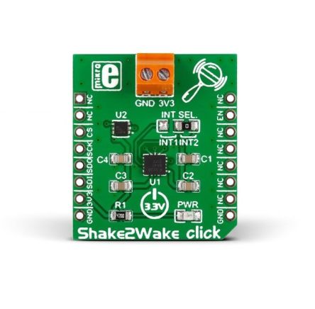 MikroElektronika ADP195, ADXL362, MEMS Shake2Wake Click Entwicklungskit, Beschleunigungsmesser-Sensor