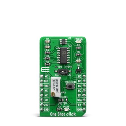 MikroElektronika MIKROE-3877 Evaluation Kit, Taktgenerator, Frequenzdiskriminatoren, Laufzeitüberwachung, One Shot Click