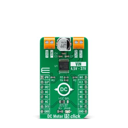 MikroElektronika DRV8874 Leistung, Motor Und Robotics Entwicklungstool, DC Motor 15 Click DC-Motortreiber