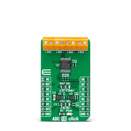 MikroElektronika Placa Complementaria Para Sensores ADC ADC 10 Click - MIKROE-4488