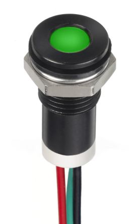 RS PRO LED Schalttafel-Anzeigelampe Rot/Gelb 24V Dc, Montage-Ø 8mm, Leiter