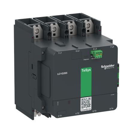 Schneider Electric Contactor TeSys F LC1G330 De 4 Polos, 1 NA + 1 NC, 440 A, Bobina 100 → 250 V Ac / Dc