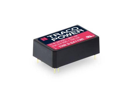TRACOPOWER THR 3WI Isolated DC-DC Converter, 12V Dc/, 40 → 160 V Dc Input, 3W, PCB