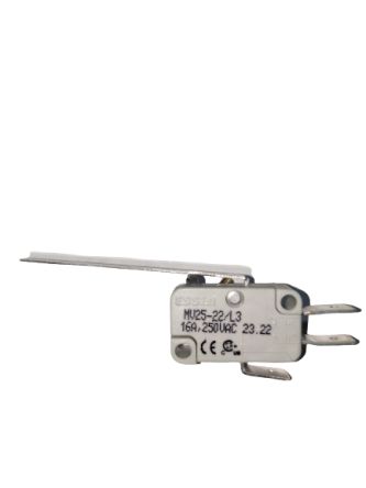 RS PRO Mikroschalter Langhebel Gerade-Betätiger Schnellverbindung, 16 A Bei 250 V AC, SPDT IP 40 70g -55°C - +85°C