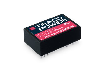 TRACOPOWER TEN 10WIRH Isolated DC-DC Converter, 5.1V Dc/, 36 → 160 V Dc Input, 10W, PCB Mount