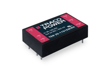 TRACOPOWER TEN 20WIRH DC/DC-Wandler, Isoliert 20W 110 V DC IN, -5 → 5V Dc OUT 3kV Dc Isoliert