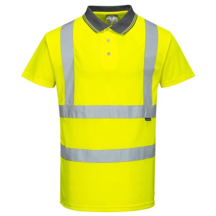 Portwest Yellow 100% Polyester Polo Shirt, UK- 10in, EUR- 38cm
