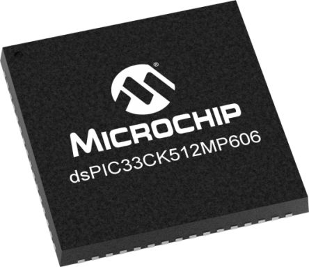 Microchip DsPIC33CK512MP606-I/MR DsPIC Microcontroller, 64-Pin QFN