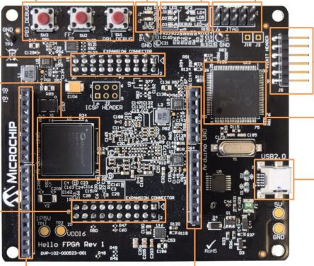 Microchip Hello FPGA Kit Evaluierungsbausatz Für SmartFusion®2, FPGA